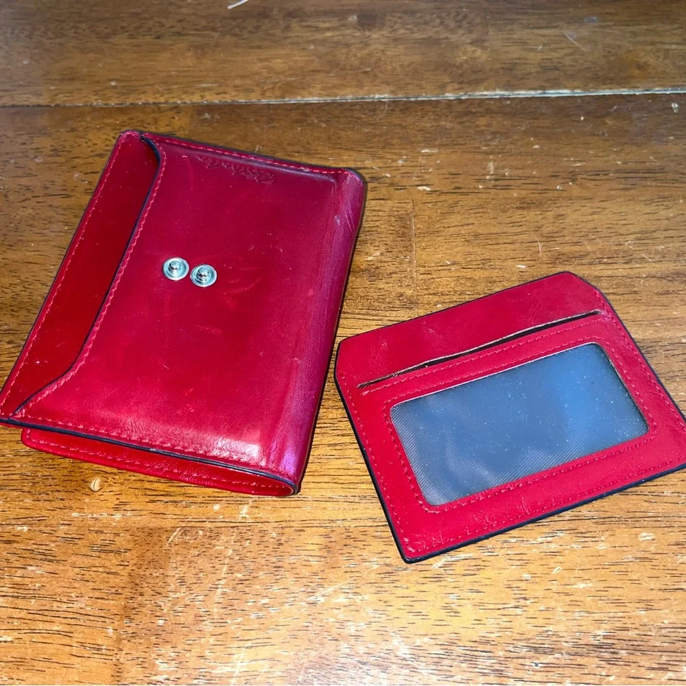 Bostanten Red Leather Wallet
